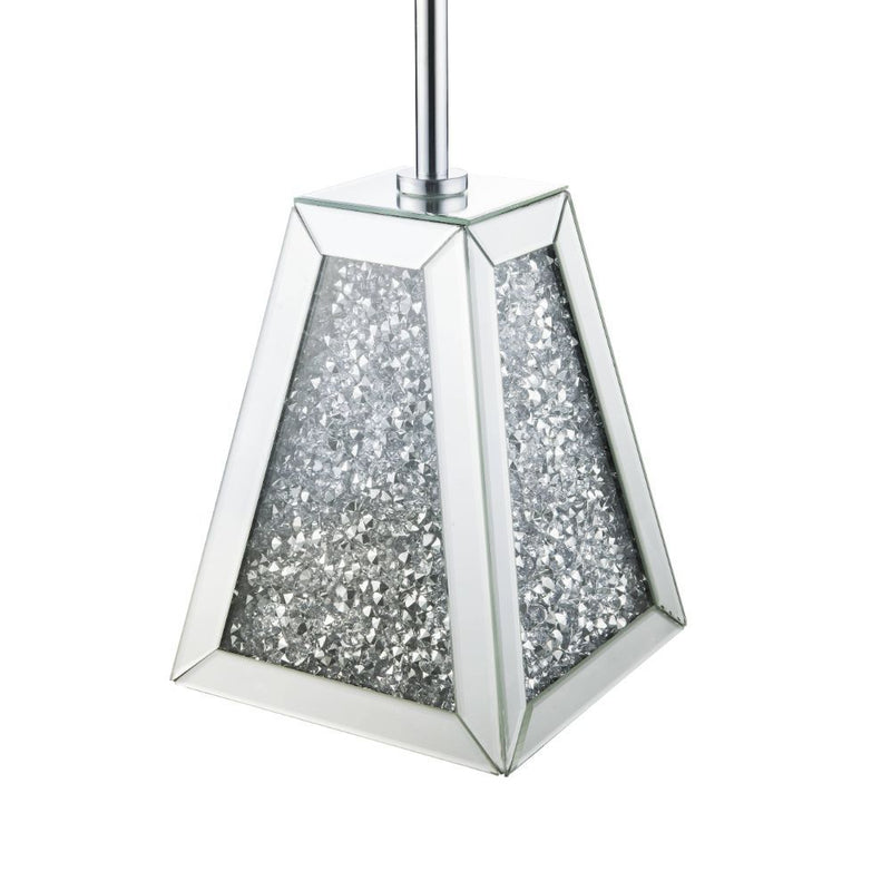 Noralie - 20" Accent Table - Mirrored & Faux Diamonds - R&R Furniture Gallery (Fountain Valley, CA)
