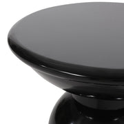 Modern outdoor metal end table by Noble House, large size with sleek design and sturdy construction for patio or garden use.