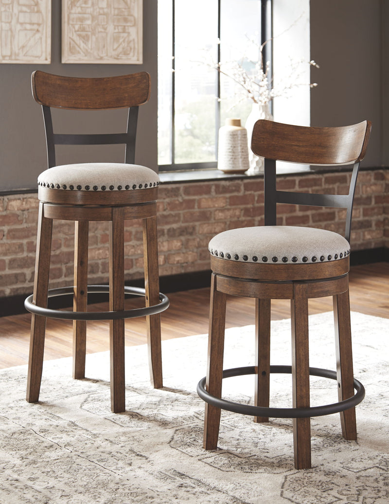 Valebeck - Tall Upholstered Swivel Barstool - R&R Furniture Gallery (Fountain Valley, CA)