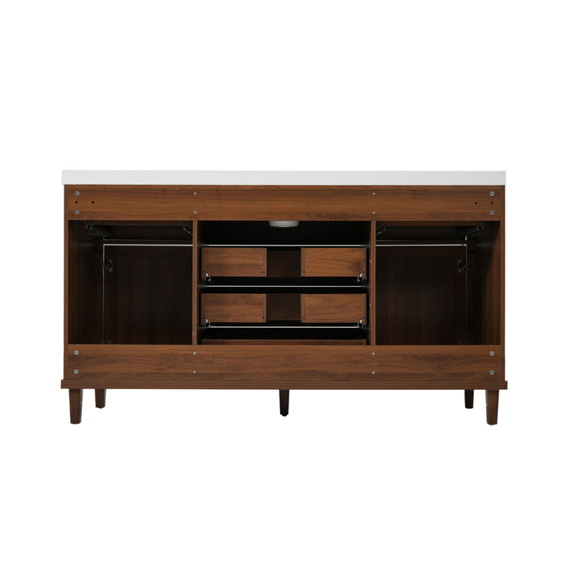 Bathroom Vanity With Sink, 5 Legs, Soft Close Drawers