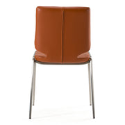 Eileen - Modern Cognac Eco-Leather Dining Chair (Set of 2) — view 5