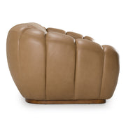 Ekwok - Modern Tan Leather Sofa — view 2