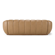 Ekwok - Modern Tan Leather Sofa — view 3