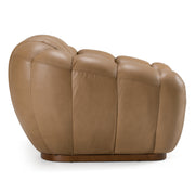 Ekwok - Modern Tan Leather Chair — view 3