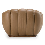 Ekwok - Modern Tan Leather Chair — view 4