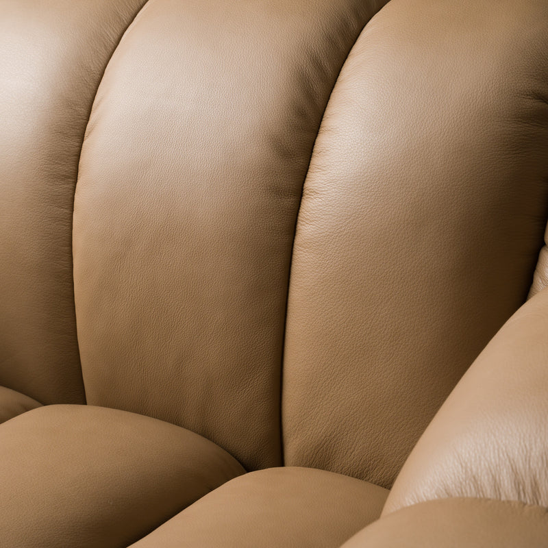 Ekwok - Modern Tan Leather Chair — view 5