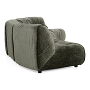 Elias - Modern Green Fabric Curved Modular Sectional Sofa — view 4