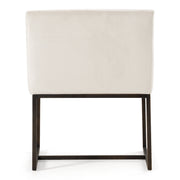 Elijah - Modern Beige & Copper Antique Brass Dining Chair — view 4