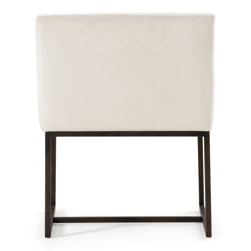 Elijah - Modern Beige & Copper Antique Brass Dining Chair — view 4