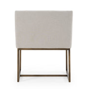 Elijah - Modern Grey & Copper Antique Brass Dining Chair — view 3