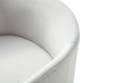 Elisa - Modern Beige Velvet & Brass Dining Chair