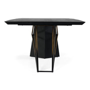Elkhorn - Glam Black Ash + Stainless Steel 126" Dining Table — view 3