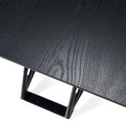 Elkhorn - Glam Black Ash + Stainless Steel 126" Dining Table — view 5