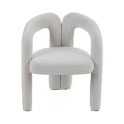Ellen - Glam White Velvet Dining Chair — view 5