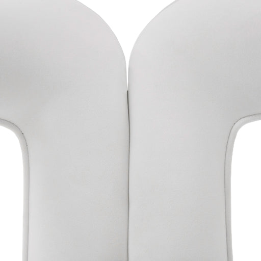 Ellen - Glam White Velvet Dining Chair — view 2