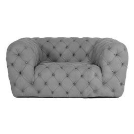 Ellington - Italian Grey Nubuck Leather Accent Chair