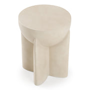 Elsa - Modern Oyster Concrete Round End Table — view 4