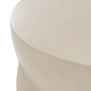 Elsa - Modern Oyster Concrete Round End Table — view 5