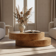 Ely - Modern Faux Burl Coffee Table — view 4