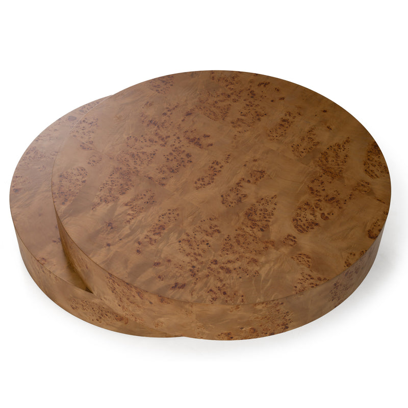 Ely - Modern Faux Burl Coffee Table — view 2