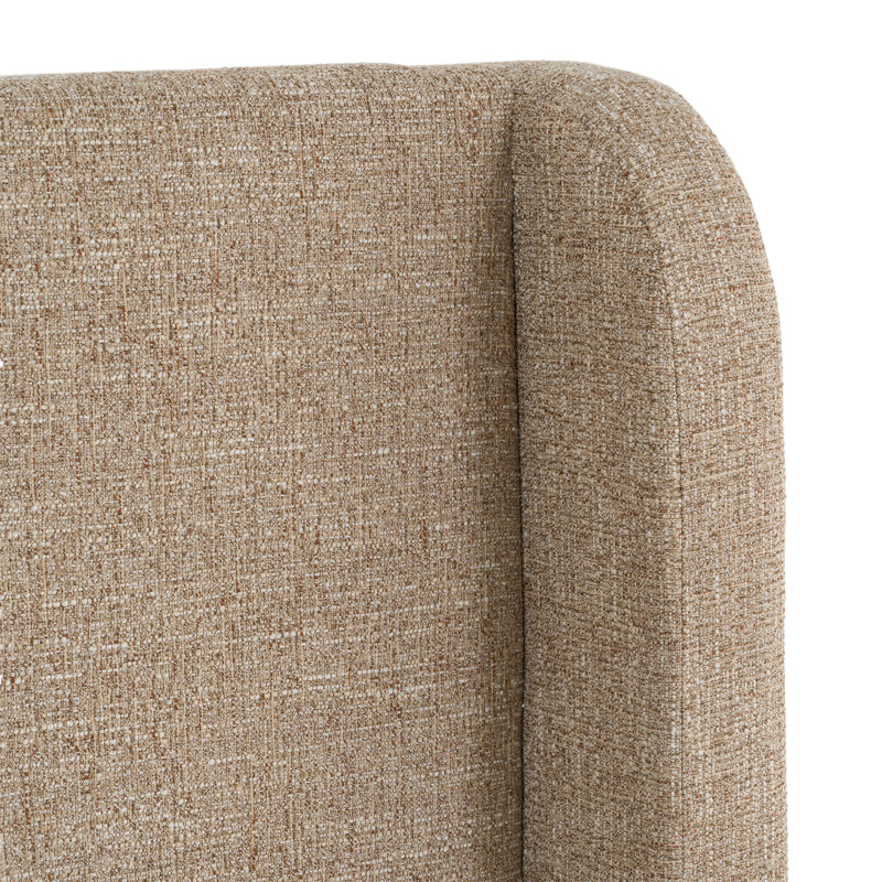 Emilio + Roma - Modern Beige Fabric + Oak 4-Piece Bedroom Set — view 5