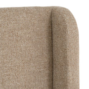 Emilio + Roma - Modern Beige Fabric + Walnut 4-Piece Bedroom Set — view 5