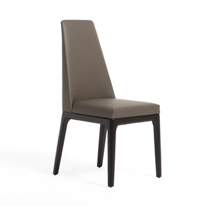 Encino - Modern Taupe & Timber Chocolate Dining Chair (Set of 2)