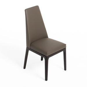 Encino - Modern Taupe & Timber Chocolate Dining Chair (Set of 2) — view 2