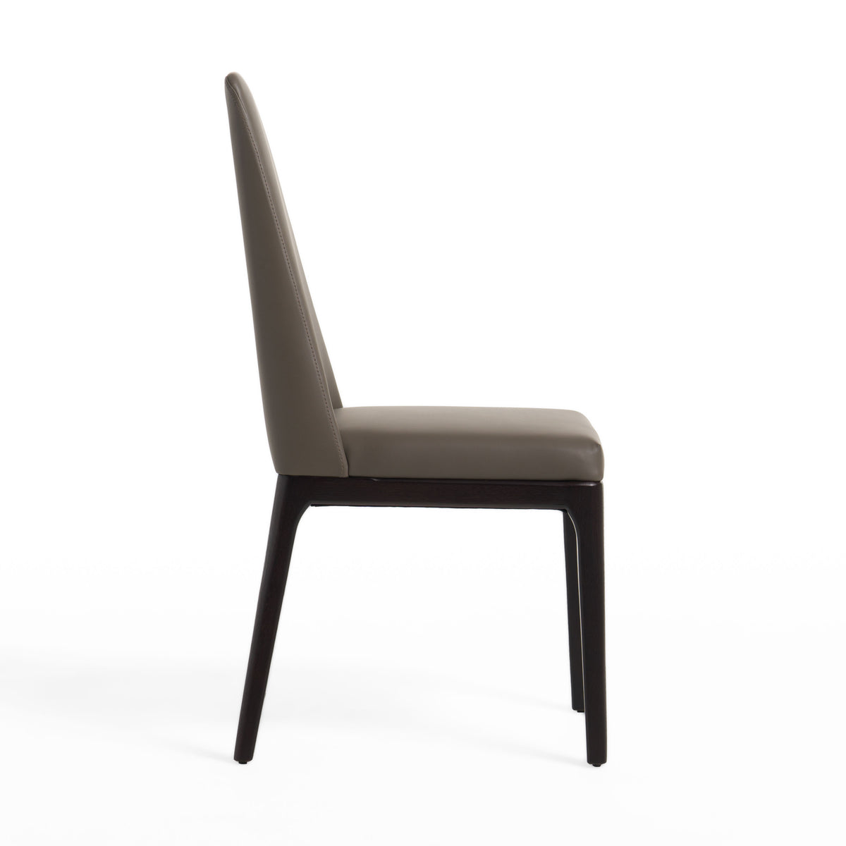Encino - Modern Taupe & Timber Chocolate Dining Chair (Set of 2) — view 3