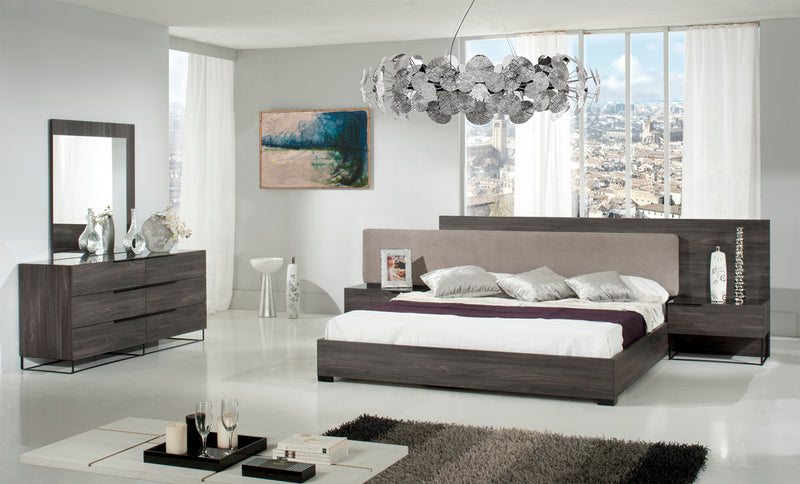Enzo Italian Modern Grey Oak Nightstand — view 3