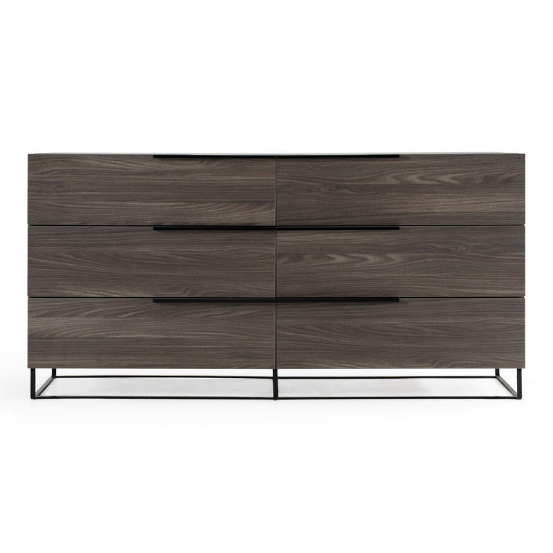 Enzo Italian Modern Grey Oak Dresser — view 4