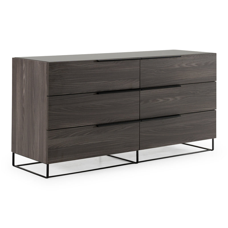 Enzo Italian Modern Grey Oak Dresser — view 5