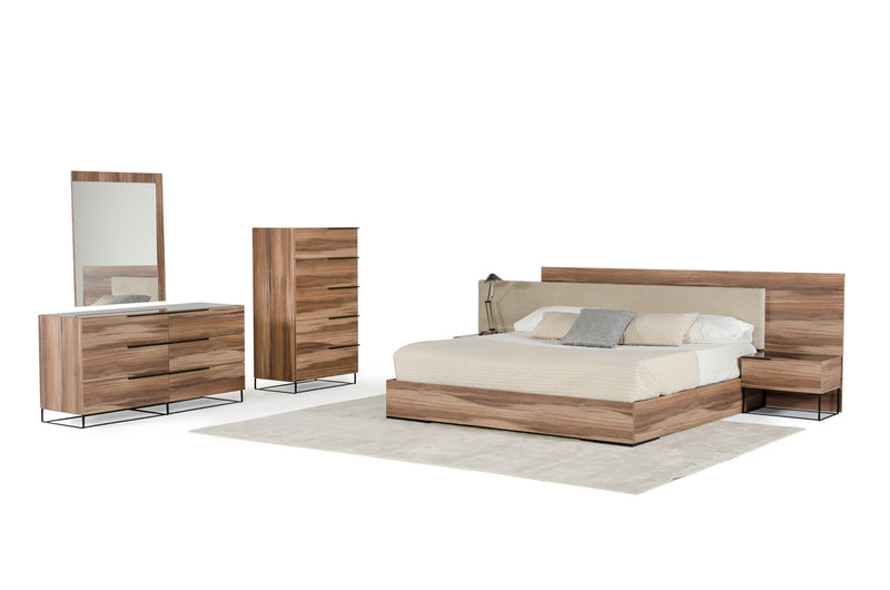 Matteo Italian Modern Walnut Chest — view 2