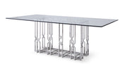 Ericson - Modern Glass & Stainless Steel Dining Table