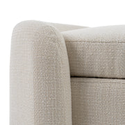 Erin - Modern Cream Fabric Storage Ottoman — view 2