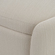 Erin - Modern Cream Fabric Storage Ottoman Bench — view 2