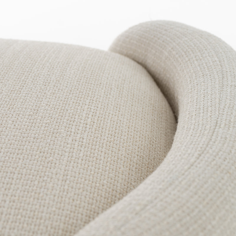Erin - Modern Cream Fabric Storage Ottoman Bench — view 3