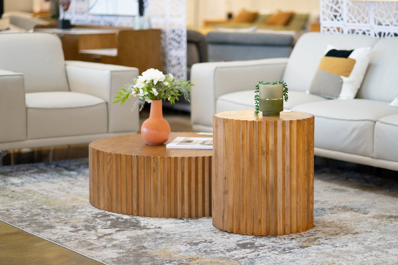 Espana - Modern Walnut Round Coffee Table — view 3