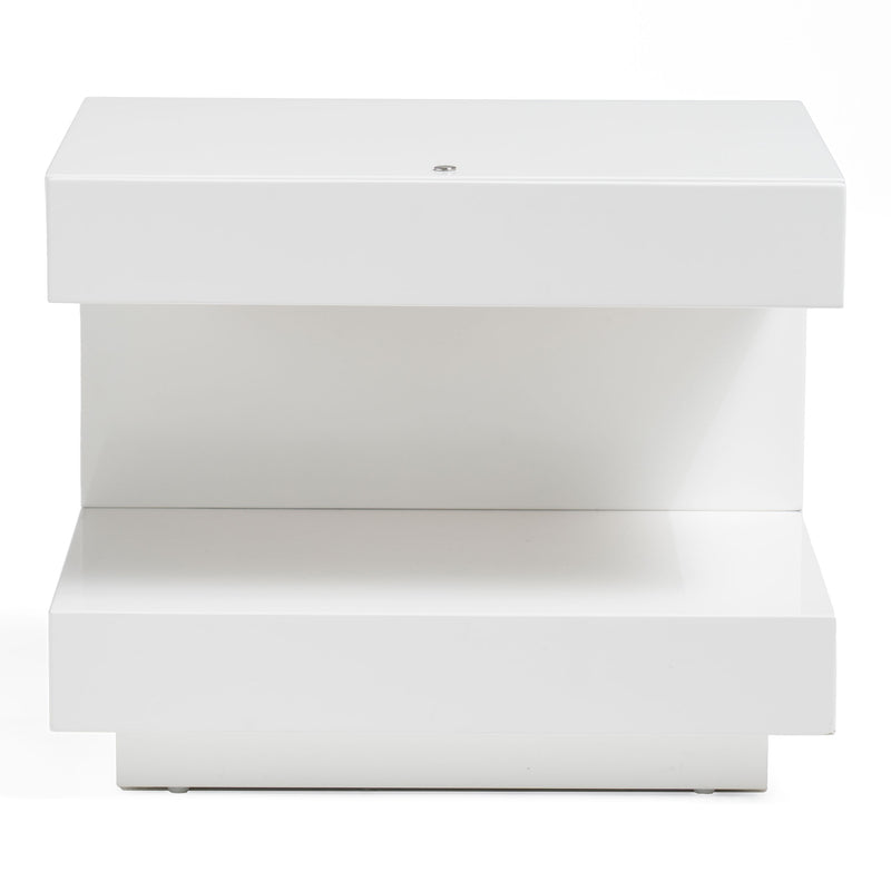 Esso Modern White Glossy Nightstand