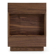 Esso - Contemporary Walnut Tall Nightstand — view 3