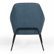 Esteban - Industrial Blue Eco-Leather Accent Chair — view 3