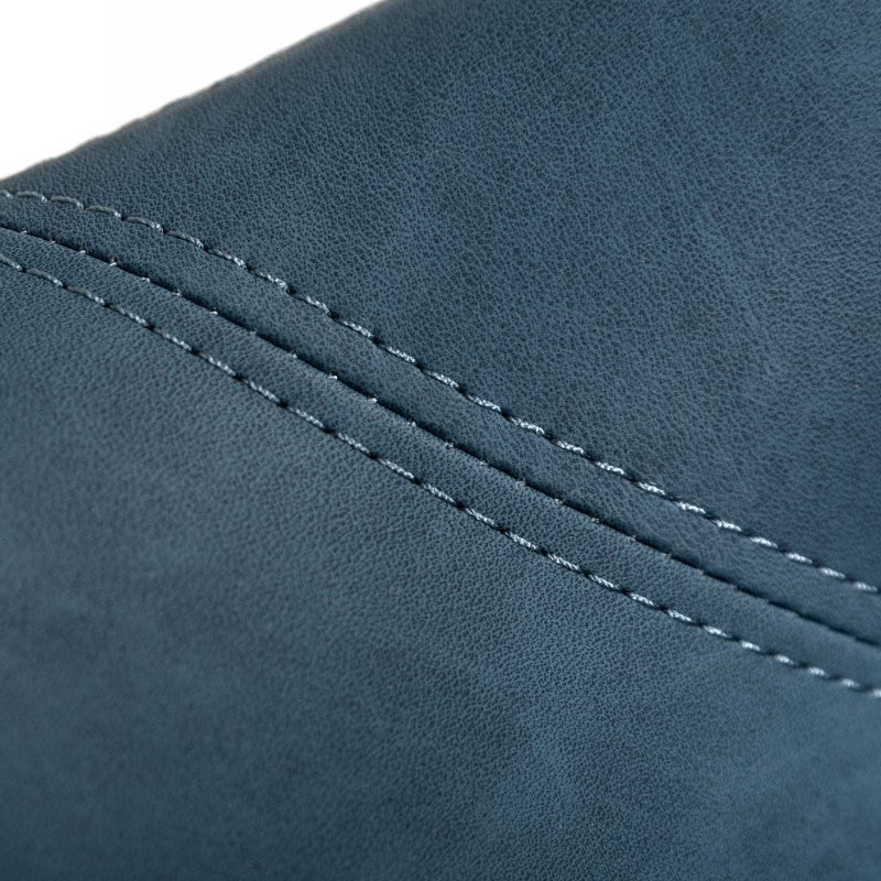 Esteban - Industrial Blue Eco-Leather Accent Chair — view 4
