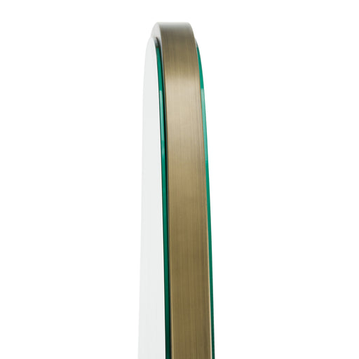 Esteem - Modern Antique Brass Freestanding Mirror — view 2
