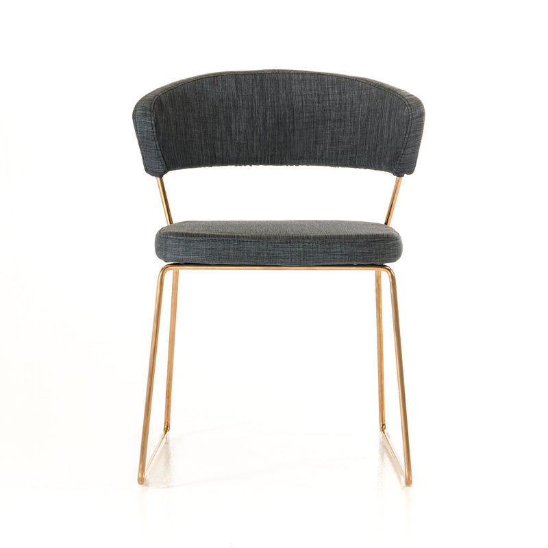 Ashland - Modern Grey & Rosegold Dining Chair (Set of 2) — view 2