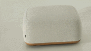 Evans - Contemporary Off-White Fabric Ottoman — view 5