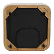 Evans - Contemporary Off-White Fabric Ottoman — view 4