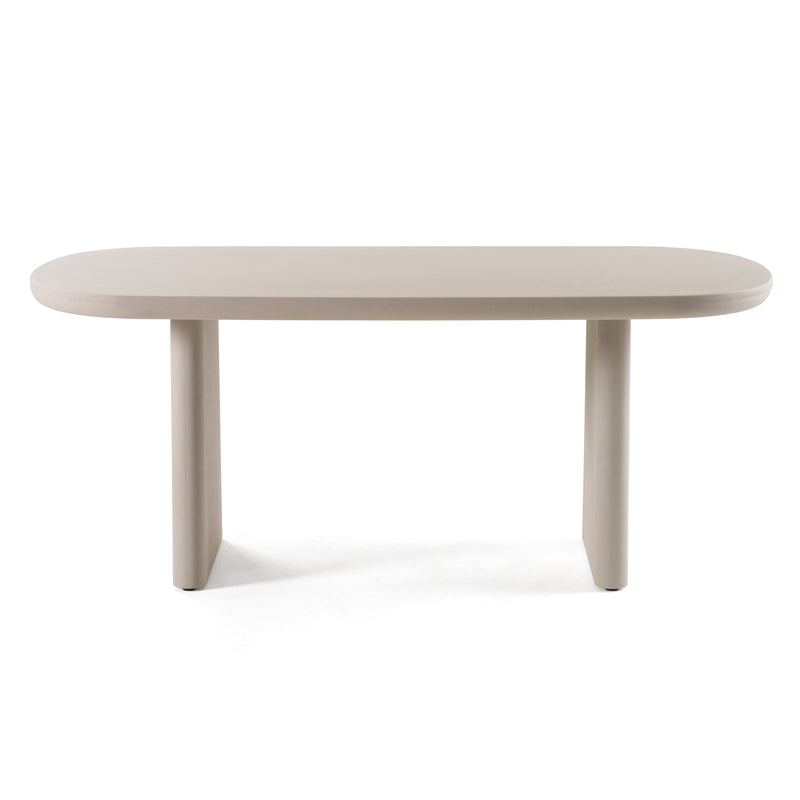 Evermore Modern Grey Faux Cement Coffee Table — view 2