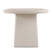 Evermore - Modern Grey Faux Cement Oval Dining Table — view 2