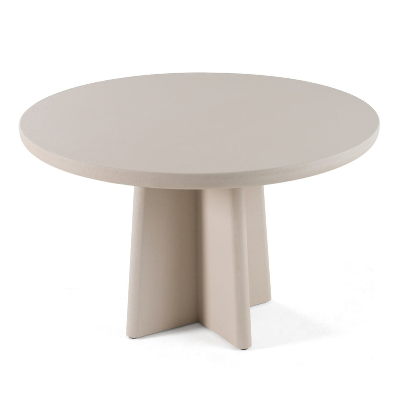 Evermore - Modern Grey Faux Cement Round Dining Table