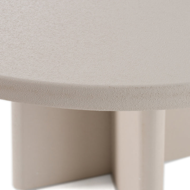 Evermore - Modern Grey Faux Cement Round Dining Table — view 3